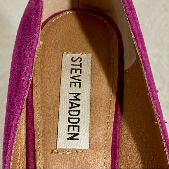 Steve Madden Pammyy Berry Suede Platform Wedges Women’s Size 7.5M - Picture 11 of 11